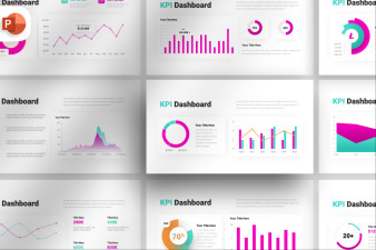 Playful KPI Dashboard - PowerPoint Template